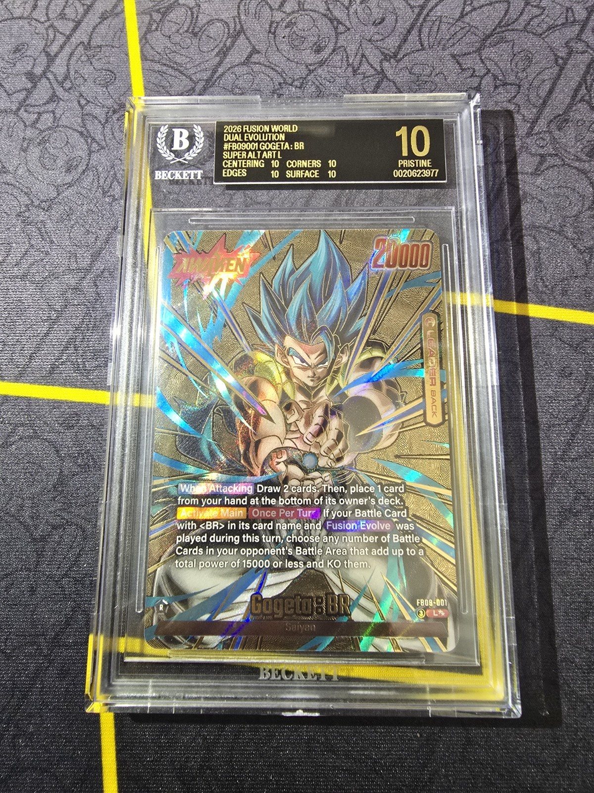 Gogeta : BR BGS 10 Black Label FB09-001 Super Alt Art SCR** Dragon Ball Fusion – Photo 1