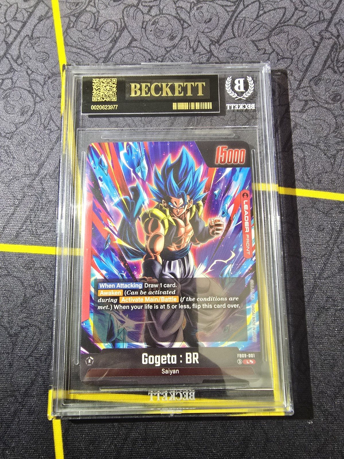 Gogeta : BR BGS 10 Black Label FB09-001 Super Alt Art SCR** Dragon Ball Fusion – Photo 2
