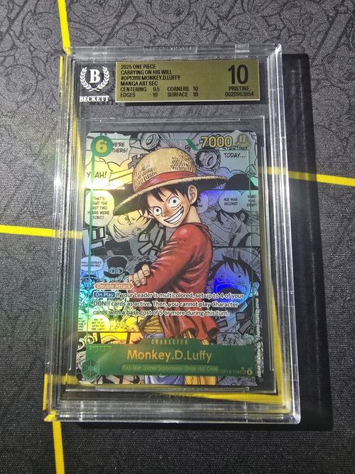 Monkey D. Luffy BGS 10 - OP13-118 - Manga Rare - Carrying On His Will One Piece